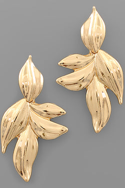 Metal Leaf Earrings