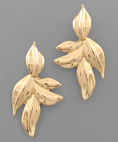 Metal Leaf Earrings