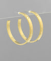 Hammered Gold Dipped Hoops