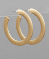 Matte Gold Satin Hoops