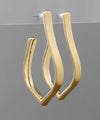 Satin Open Teardrop Earrings