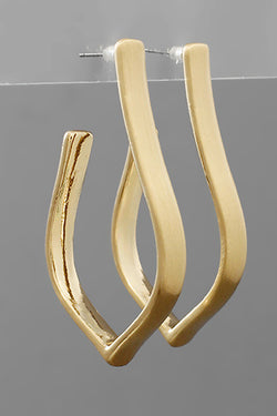 Satin Open Teardrop Earrings