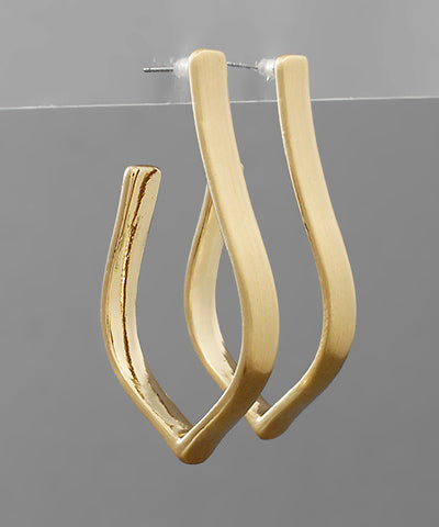 Satin Open Teardrop Earrings