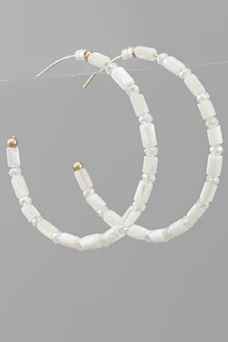 Glass Bead & Pearl Hoop