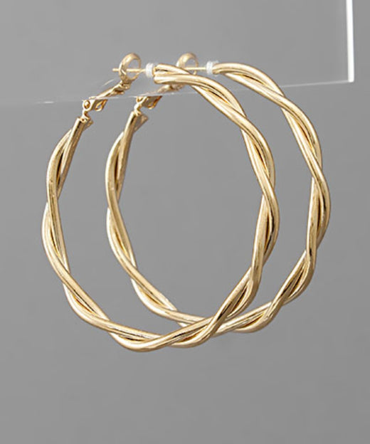 50mm Twisted Hoops