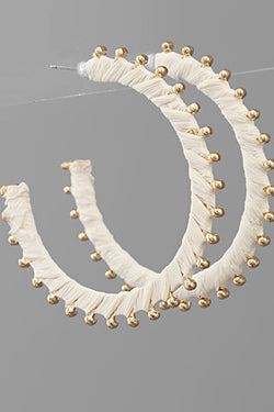 Wrapped Hoops with Gold Beads