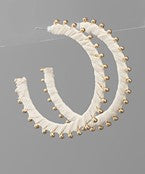 Raffia Wrapped Hoops