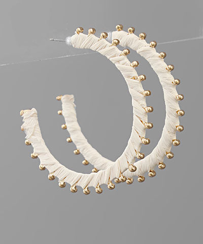 Wrapped Hoops with Gold Beads