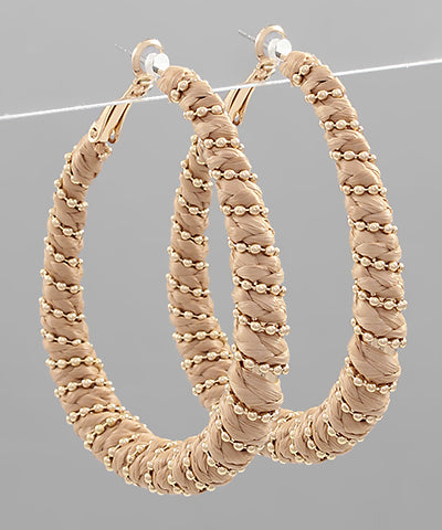 Oval Threaded Earrings