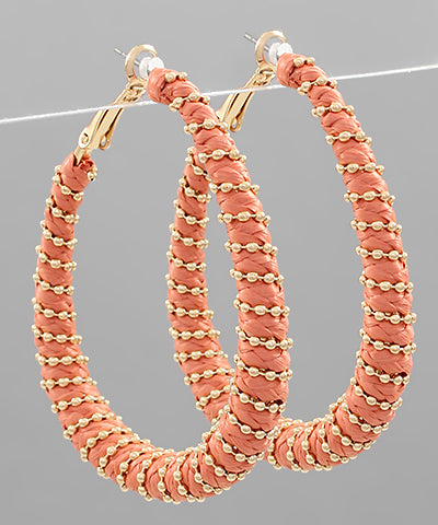 Oval Threaded Earrings