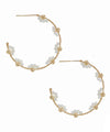 Glass Bead Flower Hoops