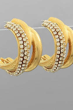 Crystal Crossover Earrings