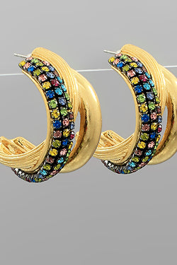 Crystal Crossover Earrings