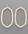 Raffia Wrapped Hex Hoops