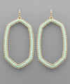 Raffia Wrapped Hex Hoops