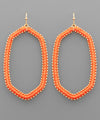 Raffia Wrapped Hex Hoops