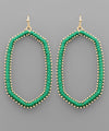 Raffia Wrapped Hex Hoops