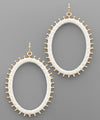 Raffia Oval Deco Earrings
