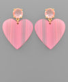 Glass & Acrylic Heart Dangle Earrings