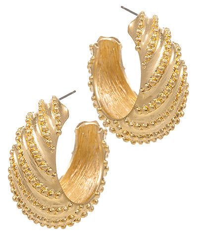 Textured Titanium Hoops