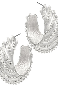 Textured Titanium Hoops