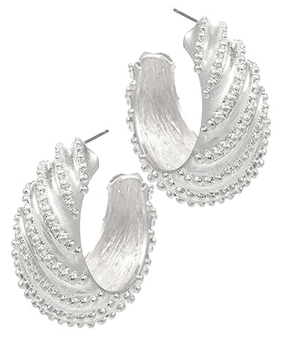 Textured Titanium Hoops