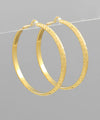 Textured Metal Gold Hoops