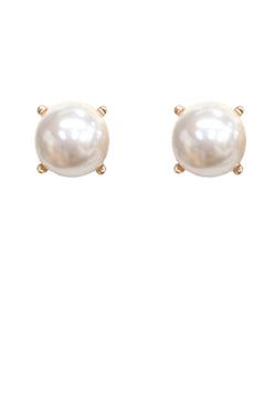 Glass Pearl Studs Earrings