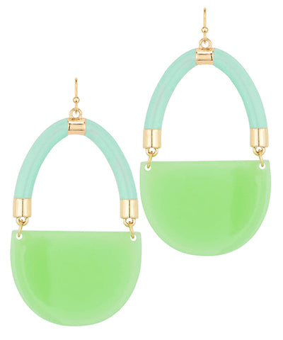 Handbag Shape Epoxy Earrings