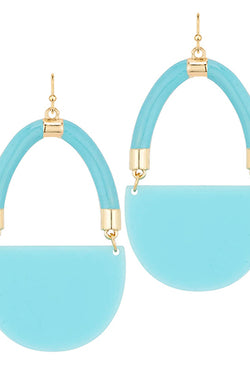 Handbag Shape Epoxy Earrings