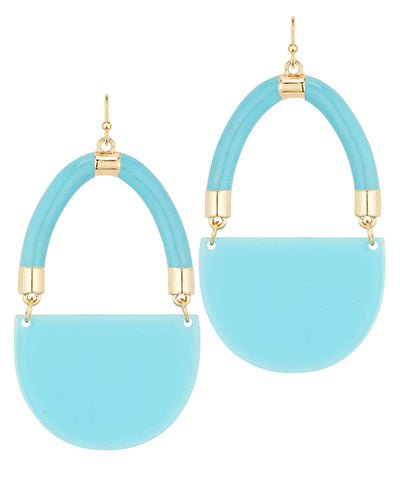 Handbag Shape Epoxy Earrings