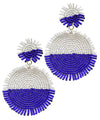 Beaded Round Earrings
