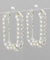 Crystal Studded Acrylic Hoops