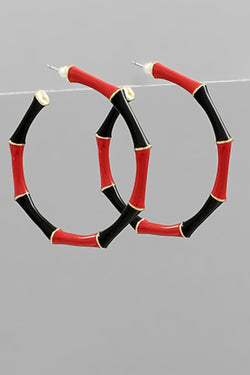 Color Bamboo Shape Hoops