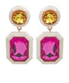 Linked Multi Colored Octagon Earrings