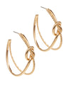 Knotted Different Brass Metal Hoops