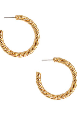 40MM Rope Textured Earrings