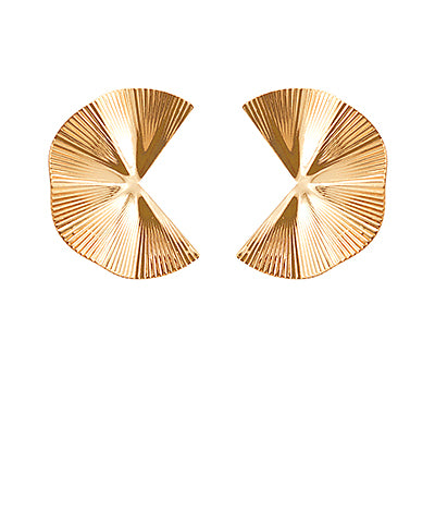 Wavy Spiral Metal Earrings