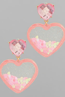 Fluffy Heart 2 Drop Earrings (Copy)