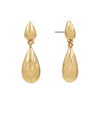 Gold Tear shaped Drop Earrings