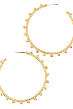 Bubble Brass Hoops