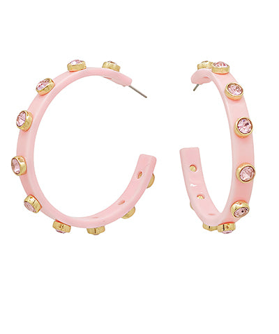 Crystal Station Acetate Hoops