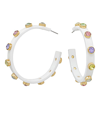 Crystal Station Acetate Hoops