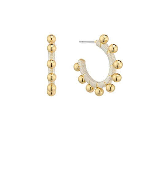 Trimmed Ball & Wrapped Thread Hoops
