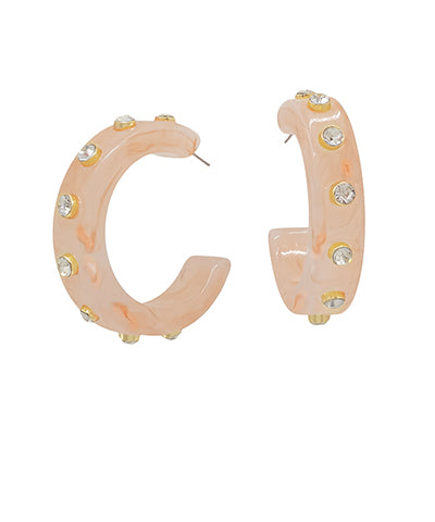 Crystal Station Acetate Hoops