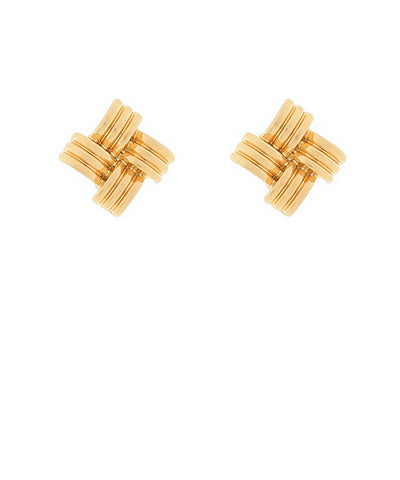 Textured Square Cluster Earrings