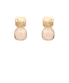 Textured Metal & Cushion Earrings