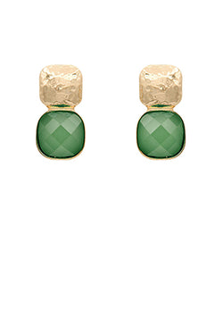 Textured Metal & Cushion Earrings