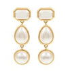 Gold Pearl Shaped Drop Earrings