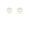 Skull Acetate Stud Earrings - Glow in the Dark